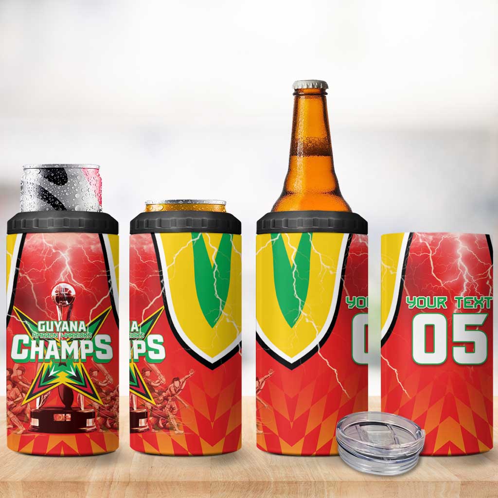 Custom Guyana Cricket 4 in 1 Can Cooler Tumbler Amazon Warriors Glorious Victory - Wonder Print Shop