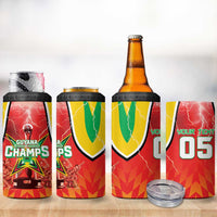 Custom Guyana Cricket 4 in 1 Can Cooler Tumbler Amazon Warriors Glorious Victory - Wonder Print Shop