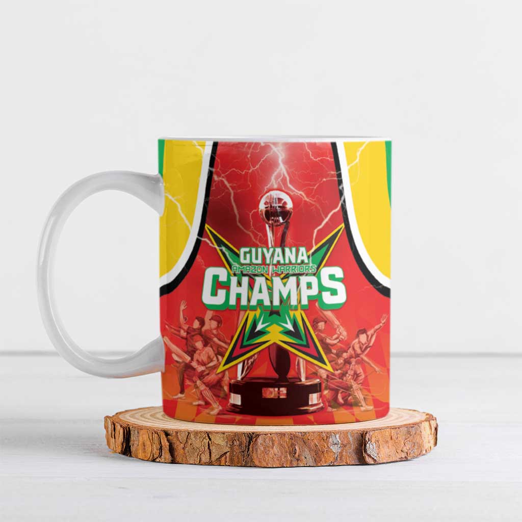 Custom Guyana Cricket Ceramic Mug Amazon Warriors Glorious Victory - Wonder Print Shop