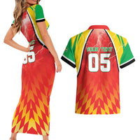 Custom Guyana Cricket Couples Matching Short Sleeve Bodycon Dress and Hawaiian Shirt Amazon Warriors Glorious Victory - Wonder Print Shop