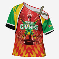 Custom Guyana Cricket Cross Shoulder Shirt Amazon Warriors Glorious Victory - Wonder Print Shop