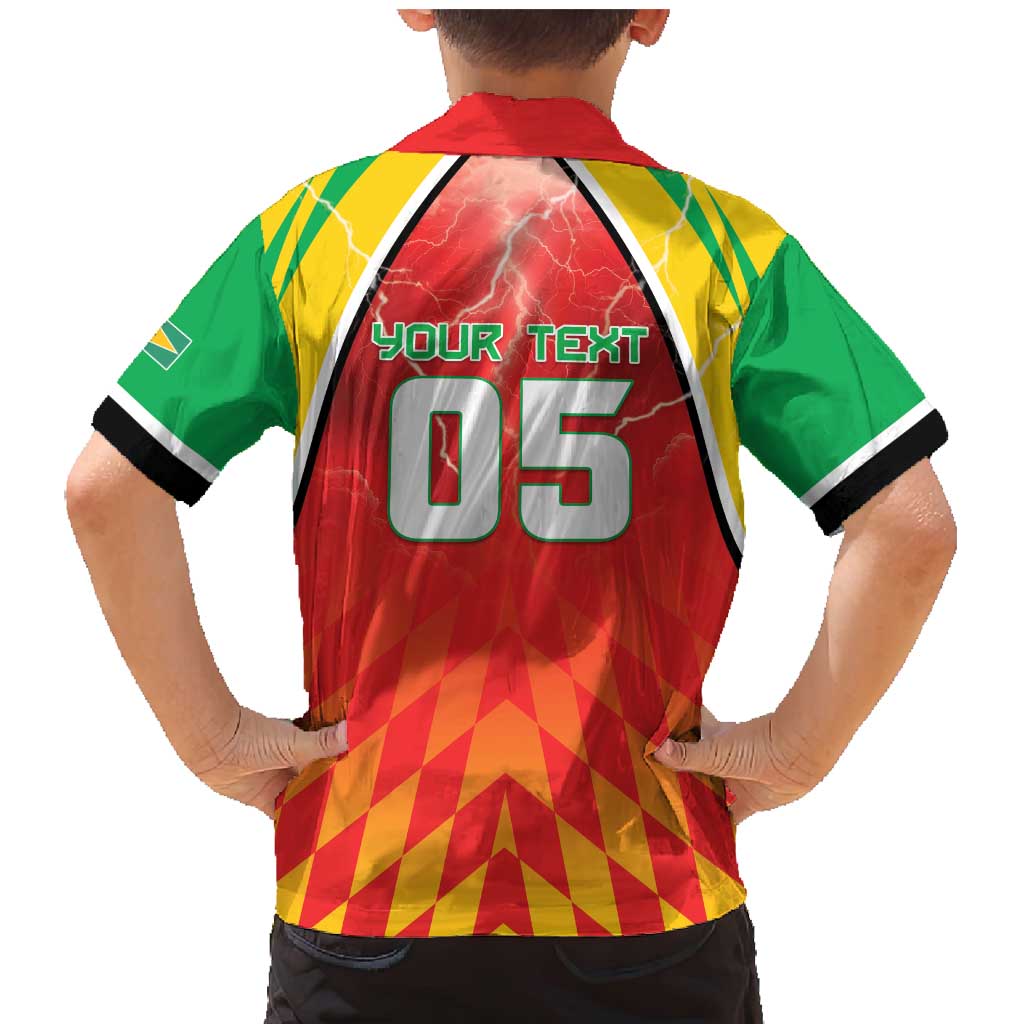 Custom Guyana Cricket Family Matching Mermaid Dress and Hawaiian Shirt Amazon Warriors Glorious Victory - Wonder Print Shop