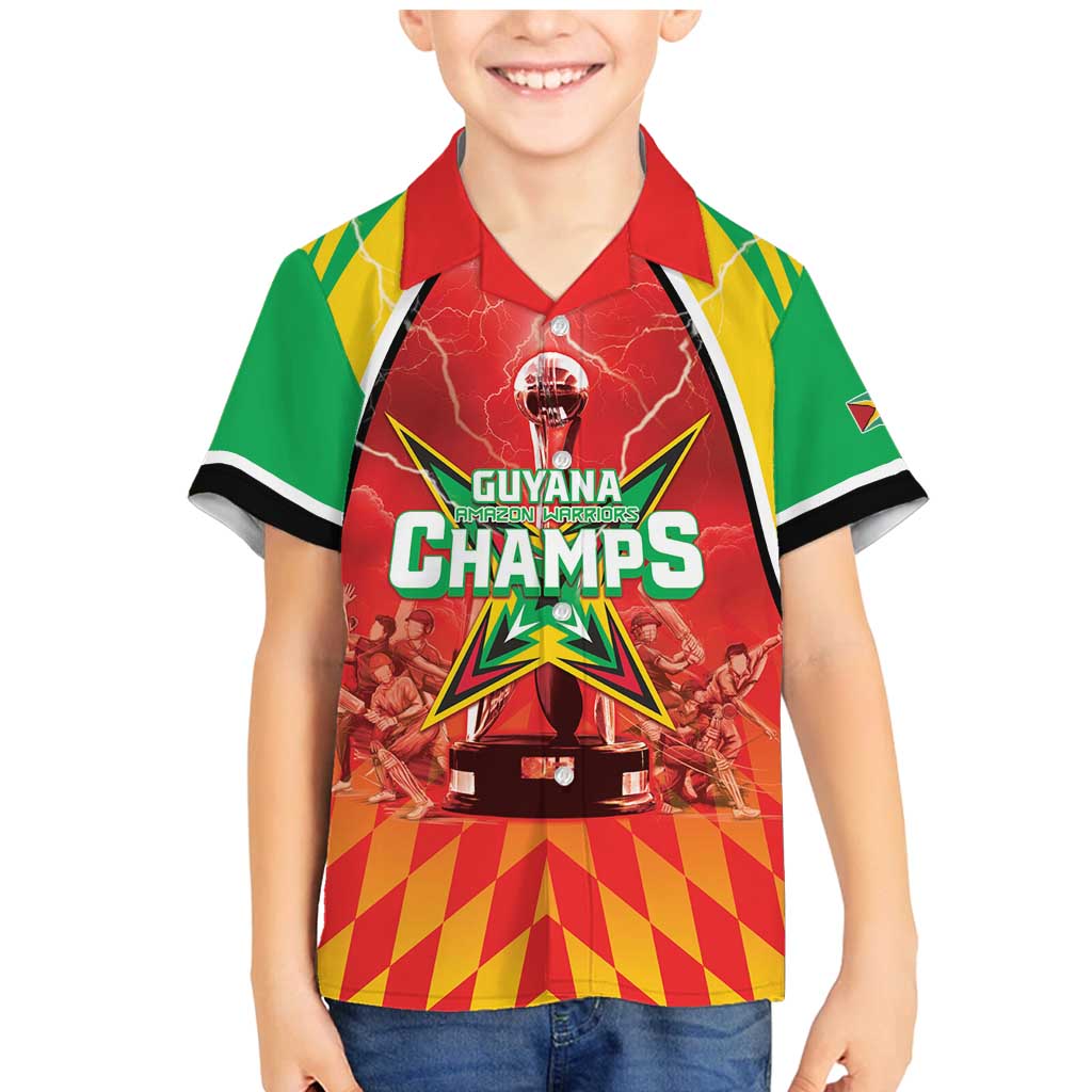 Custom Guyana Cricket Family Matching Mermaid Dress and Hawaiian Shirt Amazon Warriors Glorious Victory - Wonder Print Shop