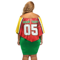Custom Guyana Cricket Family Matching Off Shoulder Short Dress and Hawaiian Shirt Amazon Warriors Glorious Victory - Wonder Print Shop