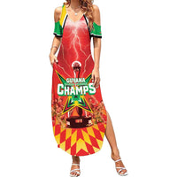 Custom Guyana Cricket Family Matching Summer Maxi Dress and Hawaiian Shirt Amazon Warriors Glorious Victory - Wonder Print Shop