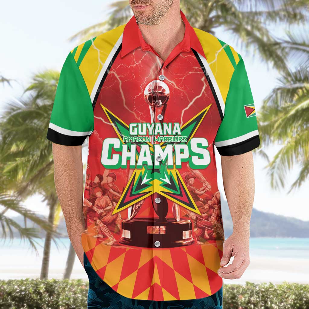 Custom Guyana Cricket Hawaiian Shirt Amazon Warriors Glorious Victory - Wonder Print Shop