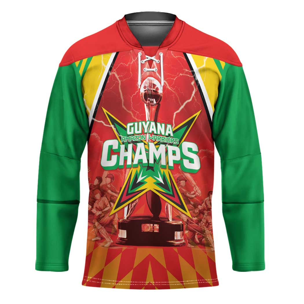 Custom Guyana Cricket Hockey Jersey Amazon Warriors Glorious Victory - Wonder Print Shop