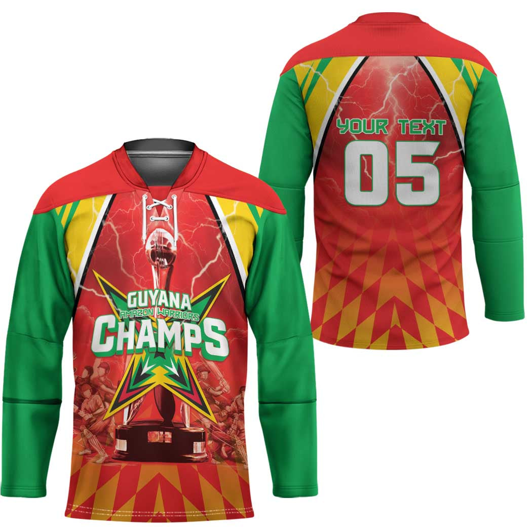 Custom Guyana Cricket Hockey Jersey Amazon Warriors Glorious Victory - Wonder Print Shop