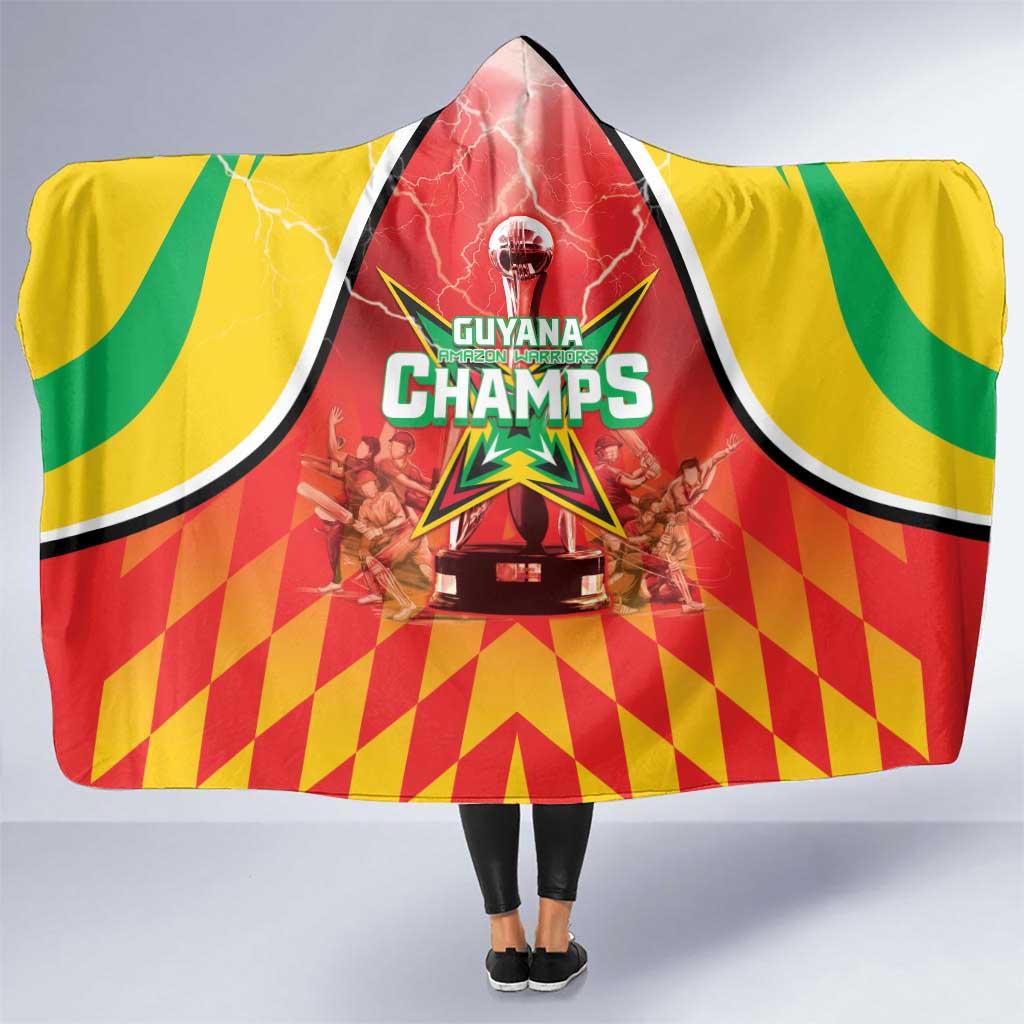 Guyana Cricket Hooded Blanket Amazon Warriors Glorious Victory - Wonder Print Shop