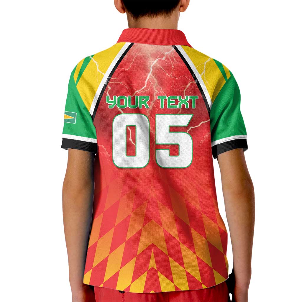 Custom Guyana Cricket Kid Polo Shirt Amazon Warriors Glorious Victory - Wonder Print Shop