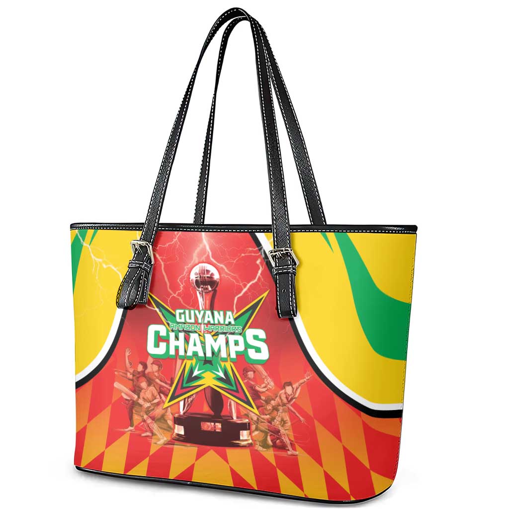 Guyana Cricket Leather Tote Bag Amazon Warriors Glorious Victory - Wonder Print Shop