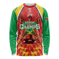 Custom Guyana Cricket Long Sleeve Shirt Amazon Warriors Glorious Victory - Wonder Print Shop