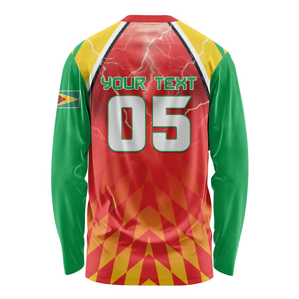 Custom Guyana Cricket Long Sleeve Shirt Amazon Warriors Glorious Victory - Wonder Print Shop