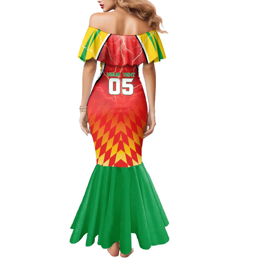Custom Guyana Cricket Mermaid Dress Amazon Warriors Glorious Victory - Wonder Print Shop