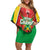 Custom Guyana Cricket Off Shoulder Short Dress Amazon Warriors Glorious Victory - Wonder Print Shop