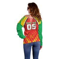 Custom Guyana Cricket Off Shoulder Sweater Amazon Warriors Glorious Victory - Wonder Print Shop
