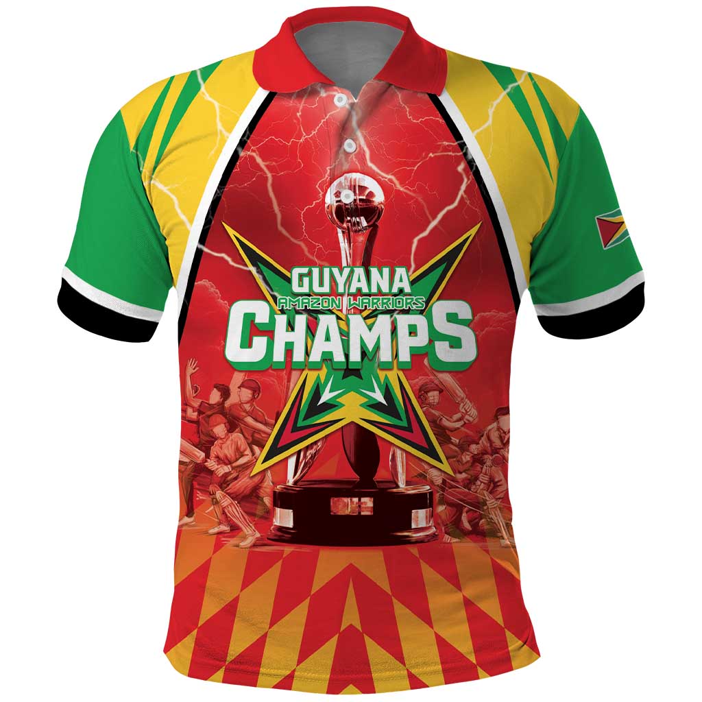 Custom Guyana Cricket Polo Shirt Amazon Warriors Glorious Victory - Wonder Print Shop