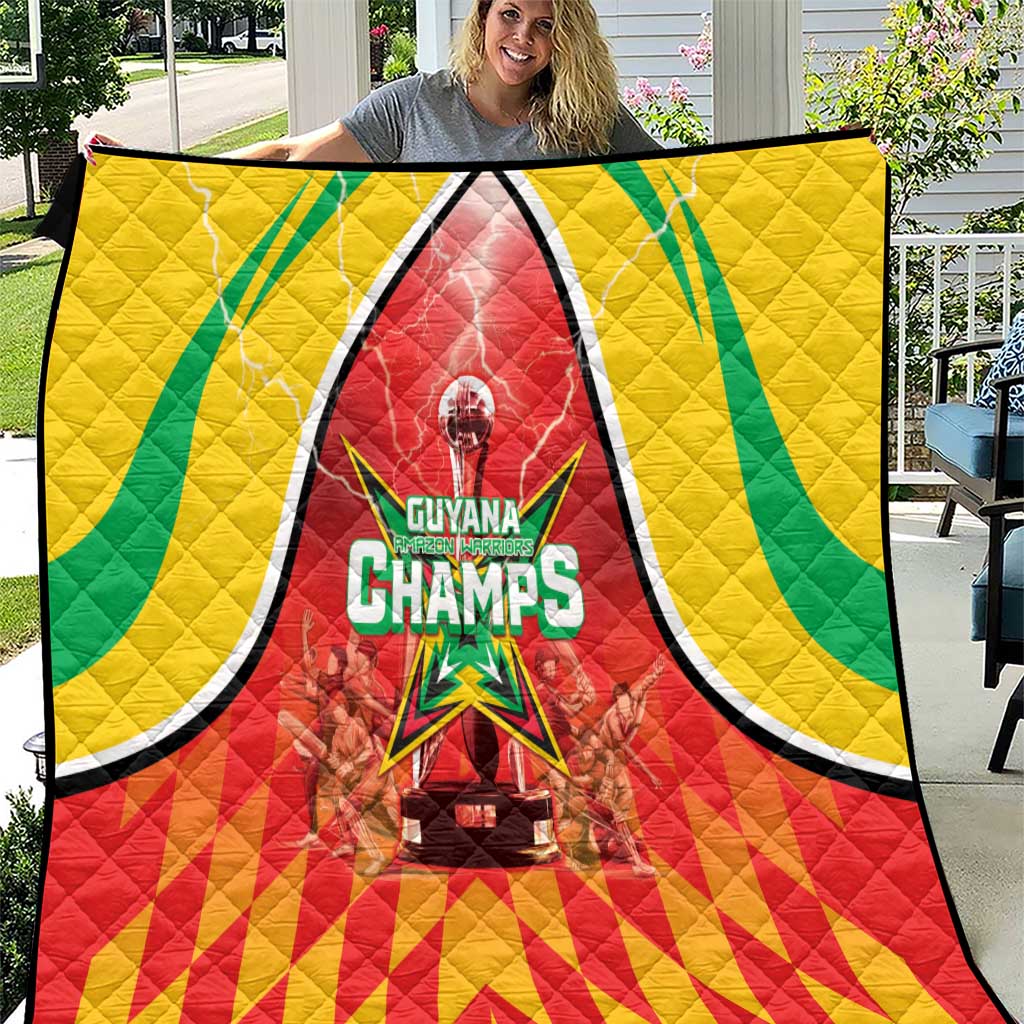 Guyana Cricket Quilt Amazon Warriors Glorious Victory - Wonder Print Shop