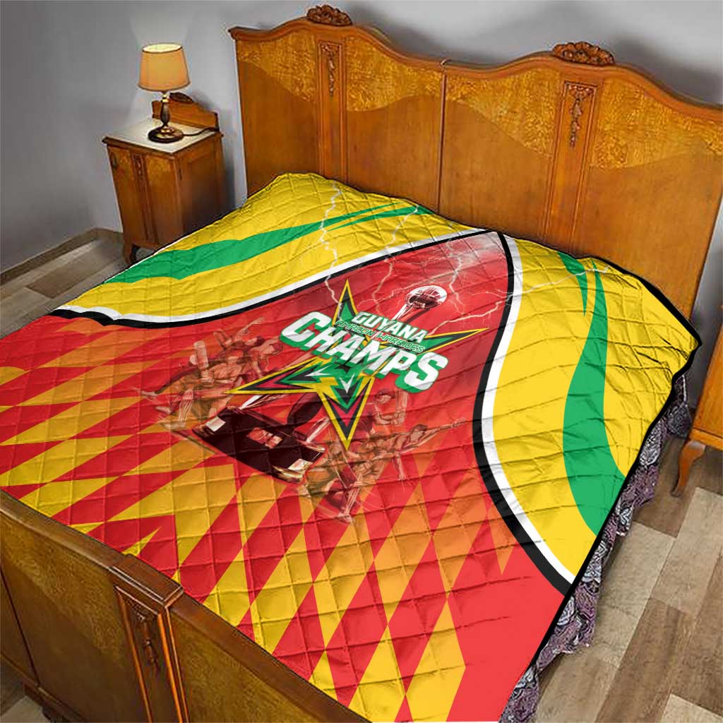 Guyana Cricket Quilt Amazon Warriors Glorious Victory - Wonder Print Shop
