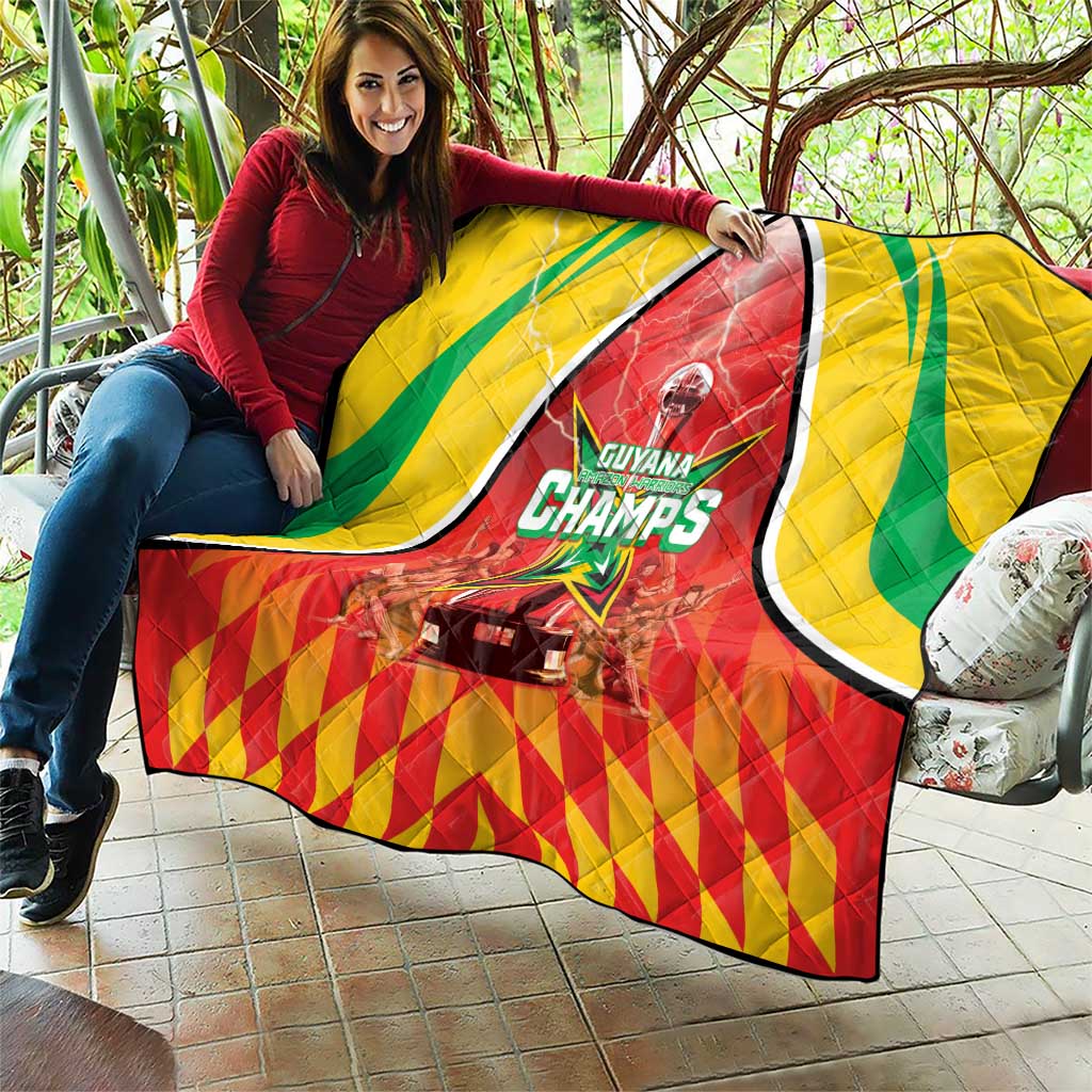 Guyana Cricket Quilt Amazon Warriors Glorious Victory - Wonder Print Shop