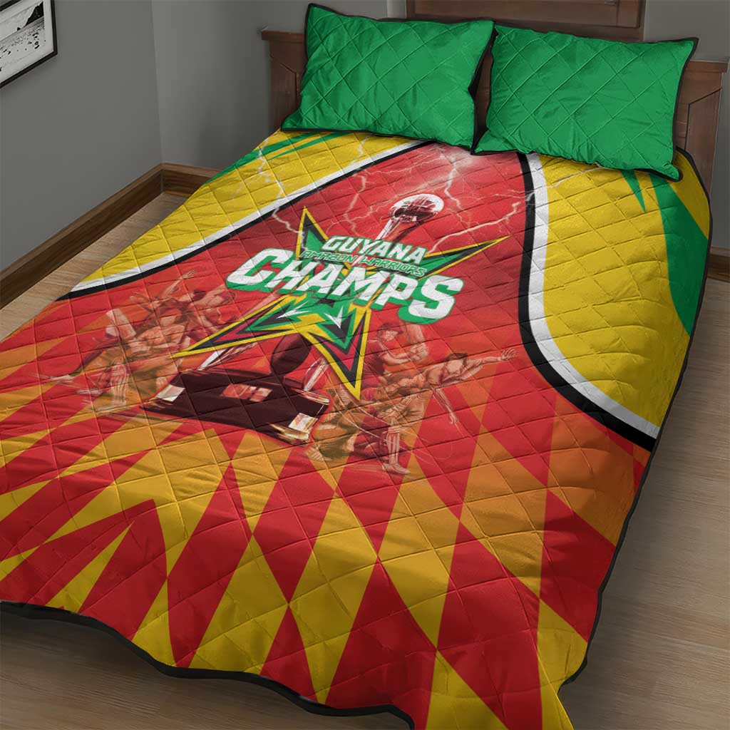 Guyana Cricket Quilt Bed Set Amazon Warriors Glorious Victory - Wonder Print Shop