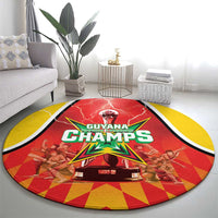 Guyana Cricket Round Carpet Amazon Warriors Glorious Victory - Wonder Print Shop