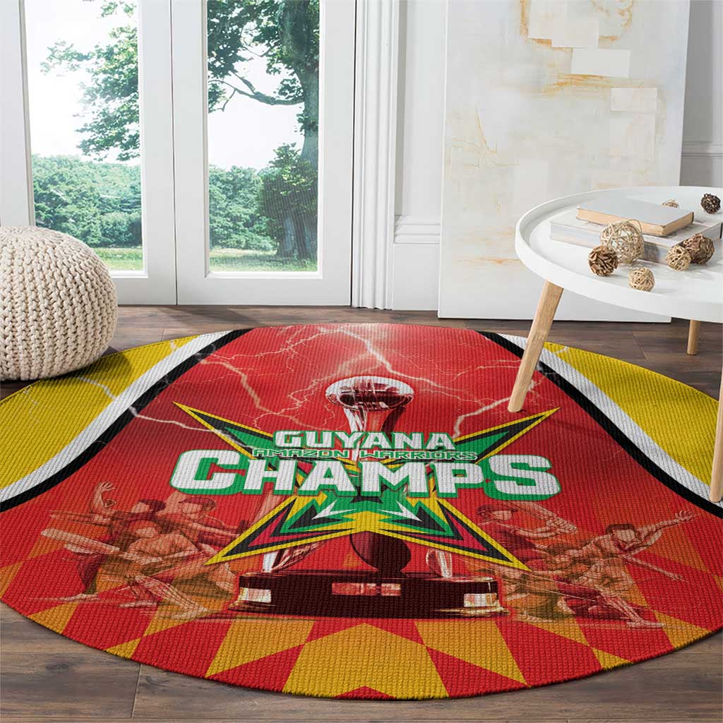 Guyana Cricket Round Carpet Amazon Warriors Glorious Victory - Wonder Print Shop