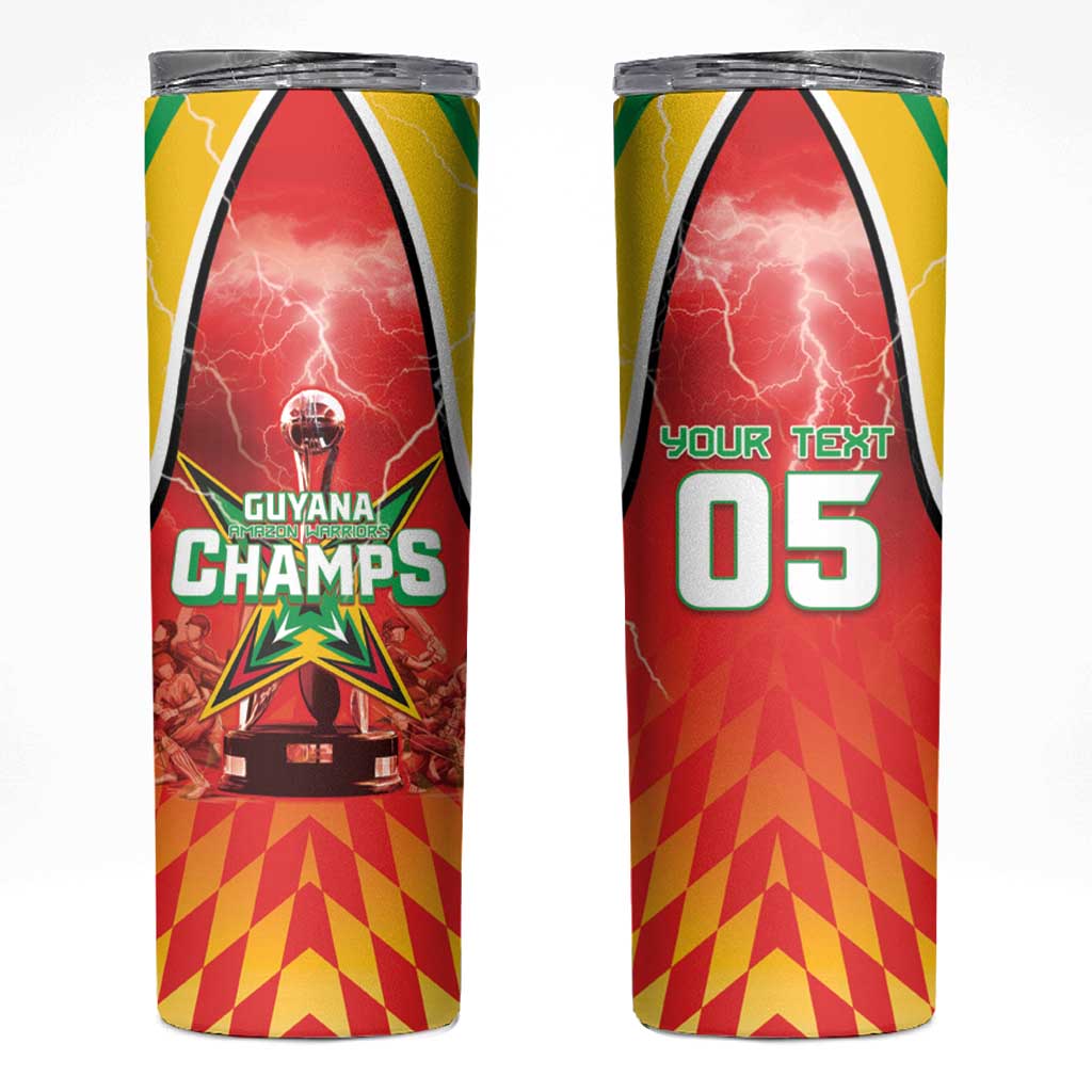 Custom Guyana Cricket Skinny Tumbler Amazon Warriors Glorious Victory - Wonder Print Shop