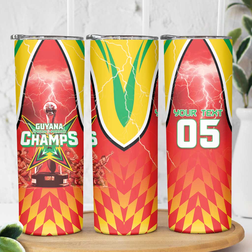 Custom Guyana Cricket Skinny Tumbler Amazon Warriors Glorious Victory - Wonder Print Shop