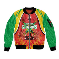 Custom Guyana Cricket Sleeve Zip Bomber Jacket Amazon Warriors Glorious Victory - Wonder Print Shop