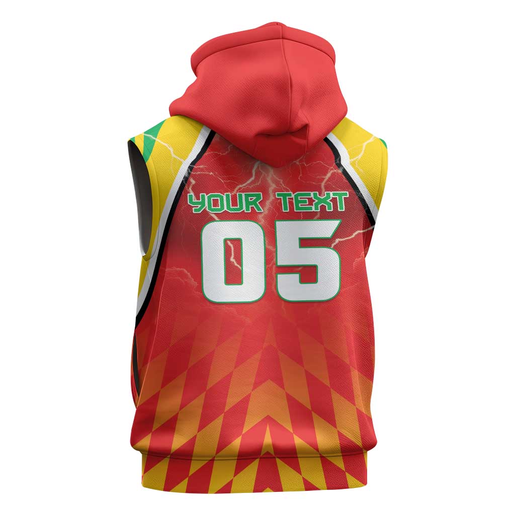 Custom Guyana Cricket Sleeveless Hoodie Amazon Warriors Glorious Victory - Wonder Print Shop
