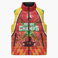 Custom Guyana Cricket Sleeveless Puffer Jacket Amazon Warriors Glorious Victory - Wonder Print Shop