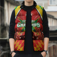 Custom Guyana Cricket Sleeveless Puffer Jacket Amazon Warriors Glorious Victory - Wonder Print Shop