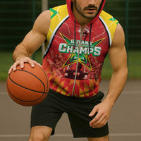 Custom Guyana Cricket Sleeveless Zip Hoodie Amazon Warriors Glorious Victory - Wonder Print Shop