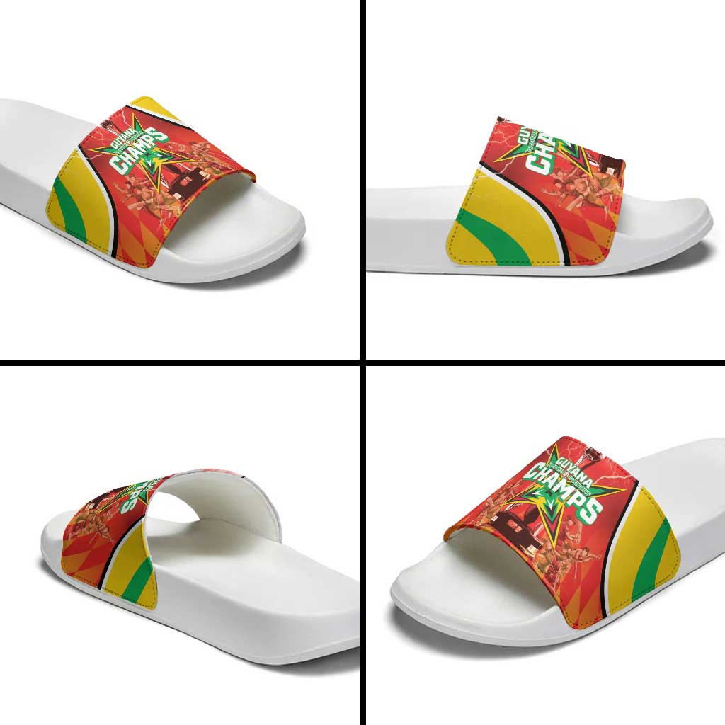 Guyana Cricket Slide Sandals Amazon Warriors Glorious Victory - Wonder Print Shop