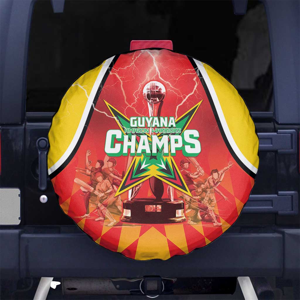 Guyana Cricket Spare Tire Cover Amazon Warriors Glorious Victory - Wonder Print Shop
