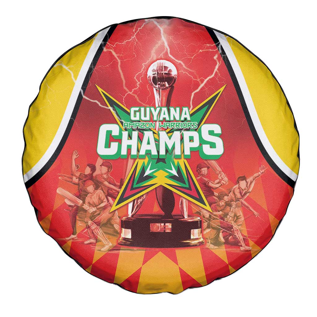 Guyana Cricket Spare Tire Cover Amazon Warriors Glorious Victory - Wonder Print Shop