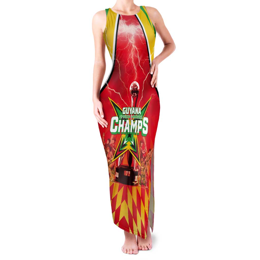 Custom Guyana Cricket Tank Maxi Dress Amazon Warriors Glorious Victory - Wonder Print Shop