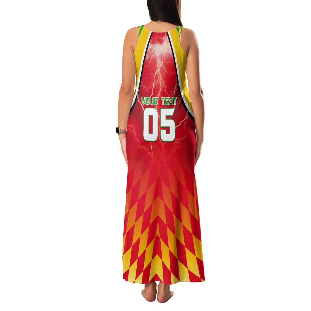 Custom Guyana Cricket Tank Maxi Dress Amazon Warriors Glorious Victory - Wonder Print Shop