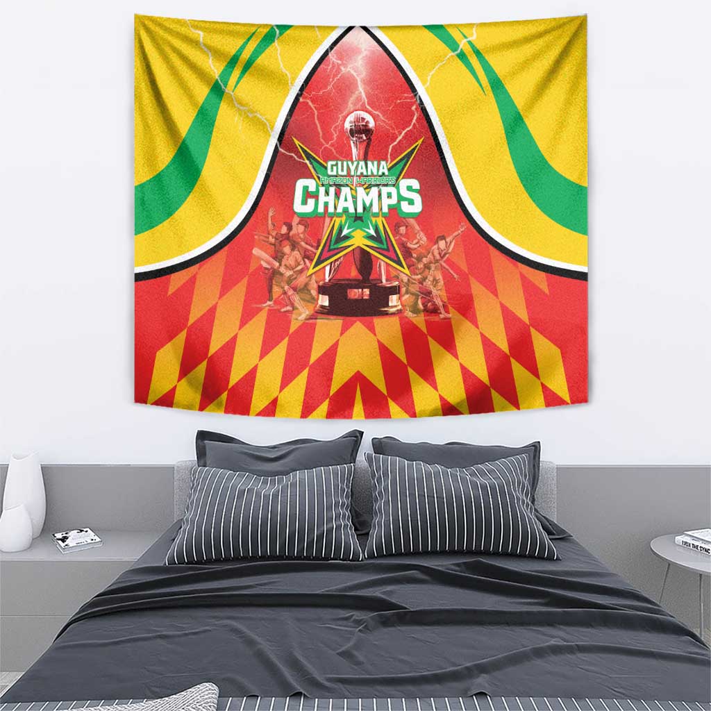 Guyana Cricket Tapestry Amazon Warriors Glorious Victory - Wonder Print Shop