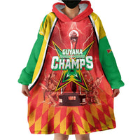 Custom Guyana Cricket Wearable Blanket Hoodie Amazon Warriors Glorious Victory - Wonder Print Shop