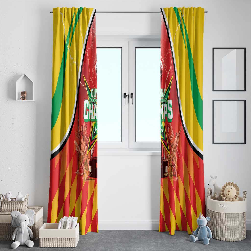 Guyana Cricket Window Curtain Amazon Warriors Glorious Victory - Wonder Print Shop