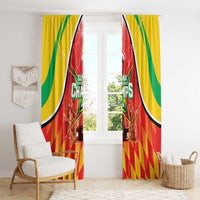 Guyana Cricket Window Curtain Amazon Warriors Glorious Victory - Wonder Print Shop