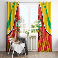 Guyana Cricket Window Curtain Amazon Warriors Glorious Victory - Wonder Print Shop