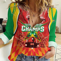 Custom Guyana Cricket Women Casual Shirt Amazon Warriors Glorious Victory - Wonder Print Shop