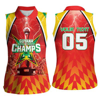 Custom Guyana Cricket Women Sleeveless Polo Shirt Amazon Warriors Glorious Victory - Wonder Print Shop