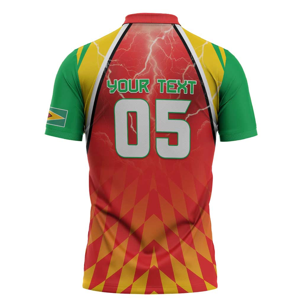Custom Guyana Cricket Zipper Polo Shirt Amazon Warriors Glorious Victory - Wonder Print Shop