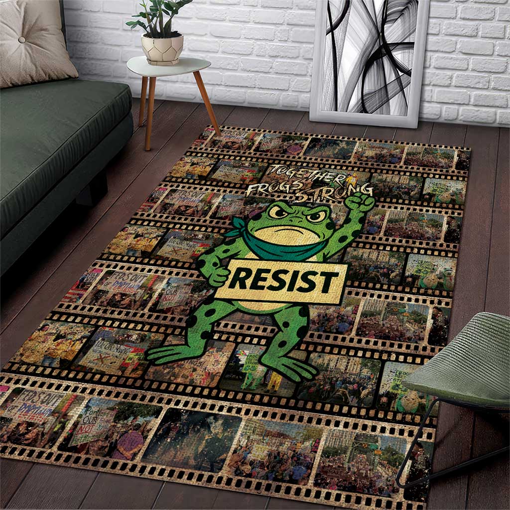 Resist Frog Area Rug Protest Free Portland LT05