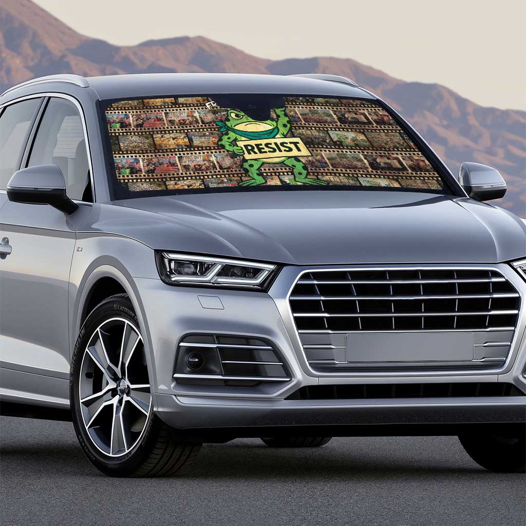 Resist Frog Auto Sun Shade Protest Free Portland LT05