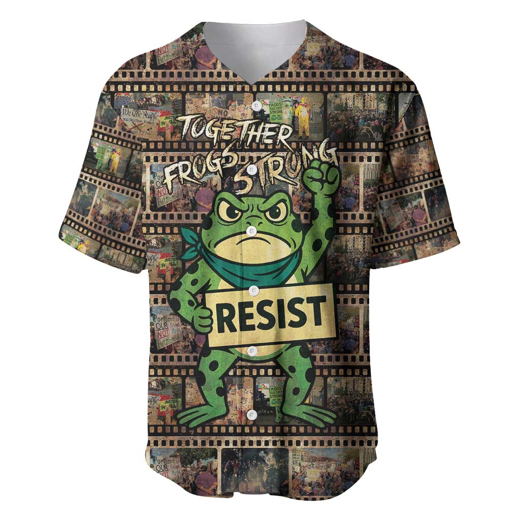 Resist Frog Baseball Jersey Protest Free Portland LT05